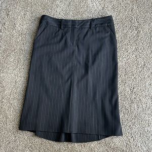 BCBGMAXAZRIA black pinstripe pencil skirt.